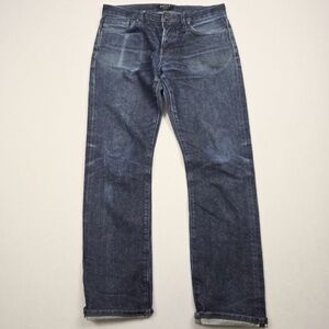 DSTLD- Selvedge Indigo Button Fly Dark Denim Jeans Mens 32 x 30.5